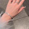 "Full Sky Stars Bracelet for Women, high-end titanium steel bracelet, jewelry, silver bracelet, bracelet, string, bracelet, Full diamond bracelet. details Picture